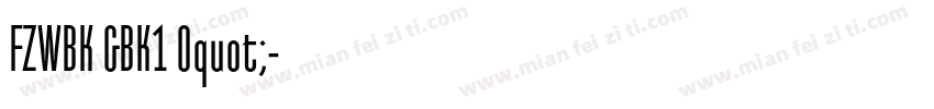 FZWBK GBK1 0quot;字体转换